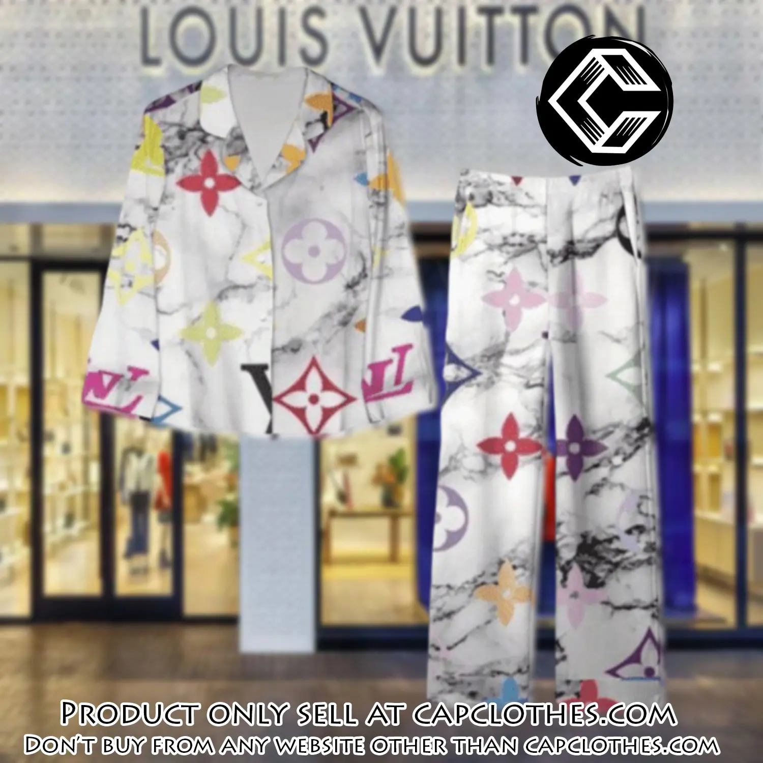 Trending luxury lv satin pajama set pjs1113 cc1736497